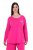 Ulla Popken 852747 Pikkade varrukatega pidžaama pluus Roosa - Pidžaama/Loungewear - 