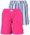 Ulla Popken 852752 Triibulised pidžaamašortsid 2 tk Roosa - Pidžaama/Loungewear - 