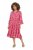 Ulla Popken 852841 Volangidega lilleline kleit Magenta - Midikleidid - Plusssuuruses midikleidid