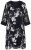 Ulla Popken 852959 3/4 varrukatega lilleline kleit Must - Midikleidid - Plusssuuruses midikleidid