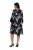Ulla Popken 852959 3/4 varrukatega lilleline kleit Must - Midikleidid - Plusssuuruses midikleidid