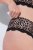 Ulla Popken 853106 Loomamustrilised stringid Must - Aluspüksid - 
