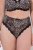 Ulla Popken 853106 Loomamustrilised stringid Must - Aluspüksid - 