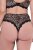 Ulla Popken 853106 Loomamustrilised stringid Must - Aluspüksid - 