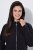 Ulla Popken 853668 Fliisjakk püstkraega Must - Fleece riided - 