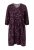 Ulla Popken 855270 V-kaelusega mustriline jersey-kleit Must - Trikookleidid - 