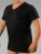 20 Nodi 9001 Short Sleeve V-Neck in Stretch Cotton Black - Alussärgid - 
