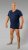 20 Nodi 9001 Short Sleeve V-Neck in Stretch Cotton Navy - Alussärgid - 