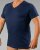 20 Nodi 9001 Short Sleeve V-Neck in Stretch Cotton Navy - Alussärgid - 