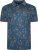 Kam Jeans 5494 Digital Floral Print Polo Blue - Polosärgid - Meeste suured polosärgid 2XL – 8XL