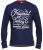 D555 Austin Long Sleeve T-shirt Navy - T-särgid - Suured T-särgid 2XL – 14XL