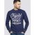 D555 Austin Long Sleeve T-shirt Navy - T-särgid - Suured T-särgid 2XL – 14XL