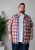 Kam Jeans 6368 Checked Short Sleeve Shirt Red - Särgid - Meeste suured särgid 2XL – 8XL
