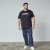 North Latitude Mountain T-Shirt V-Neck Must - TALL T-särgid - T-särgid pikkadele meestele