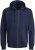 Jack & Jones BRADLEY Zip Hoodie Navy Blazer - Sviitrid ja dressipluusid - Meeste suured kapuutsiga jakid suurustes 2XL – 14XL