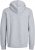 Jack & Jones BRADLEY Zip Hoodie Light Grey Melange - Sviitrid ja dressipluusid - Meeste suured kapuutsiga jakid suurustes 2XL – 14XL