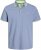 Jack & Jones PAULOS Short Sleeve Polo Light Blue/NEON - Polosärgid - Meeste suured polosärgid 2XL – 8XL