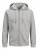 Jack & Jones Basic Sweat Zip Hood Light Grey Melange - Sviitrid ja dressipluusid - Meeste suured kapuutsiga jakid suurustes 2XL – 14XL