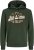 Jack & Jones 2 COL LOGO Hoodie Kombu Green - Sviitrid ja dressipluusid - Meeste suured kapuutsiga jakid suurustes 2XL – 14XL