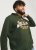 Jack & Jones 2 COL LOGO Hoodie Kombu Green - Sviitrid ja dressipluusid - Meeste suured kapuutsiga jakid suurustes 2XL – 14XL