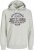 Jack & Jones 2 COL LOGO Hoodie White Melange - Sviitrid ja dressipluusid - Meeste suured kapuutsiga jakid suurustes 2XL – 14XL