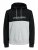 Jack & Jones JJEURBAN BLOCKING SWEAT Black - Sviitrid ja dressipluusid - Meeste suured kapuutsiga jakid suurustes 2XL – 14XL