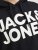 Jack & Jones CORP LOGO Large Print Hoodie Black - Sviitrid ja dressipluusid - Meeste suured kapuutsiga jakid suurustes 2XL – 14XL