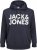 Jack & Jones CORP LOGO Large Print Hoodie Navy Blazer - Sviitrid ja dressipluusid - Meeste suured kapuutsiga jakid suurustes 2XL – 14XL