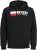 Jack & Jones CORP LOGO PLAY 4 Print Hoodie Black - Sviitrid ja dressipluusid - Meeste suured kapuutsiga jakid suurustes 2XL – 14XL