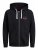 Jack & Jones JJSTAMP ZIP Hoodie Black - Sviitrid ja dressipluusid - Meeste suured kapuutsiga jakid suurustes 2XL – 14XL