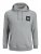 Jack & Jones JJLOCK SWEAT HOOD Grey - Sviitrid ja dressipluusid - Meeste suured kapuutsiga jakid suurustes 2XL – 14XL