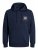 Jack & Jones JJLOCK SWEAT HOOD Navy - Sviitrid ja dressipluusid - Meeste suured kapuutsiga jakid suurustes 2XL – 14XL