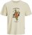 Jack & Jones Anatomy Skull Crew Neck T-Shirt Antique White - T-särgid - Suured T-särgid 2XL – 14XL