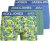 Jack & Jones JACPINEAPPLE SKULL TRUNKS 3 PACK Palace Blue - Aluspesu ja ujumisriided - Aluspesu 2XL-8XL
