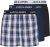 Jack & Jones Saigon Blue/Red Check Woven Boxers 3-Pack Navy Blazer - Aluspesu ja ujumisriided - Aluspesu 2XL-8XL