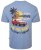 Kam Jeans 5711 Endless Summers Slub Tee With Back Print Blue - T-särgid - Suured T-särgid 2XL – 14XL