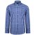 Kam Jeans 6155 Long Sleeve Check Shirt Blue - Särgid - Meeste suured särgid 2XL – 8XL