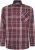 Kam Jeans P038 LS Premium Cotton Check Shirt Wine - Särgid - Meeste suured särgid 2XL – 8XL