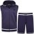 Kam Jeans TS005 Retro Tracky Set (Shorts/Sleeveless Hoodie) Navy - Dressid - Meeste dressid suured suurused