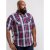 D555 Terell Shirt Navy/Red - Särgid - Meeste suured särgid 2XL – 8XL