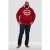 D555 Rylan Hoodie Red - Sviitrid ja dressipluusid - Meeste suured kapuutsiga jakid suurustes 2XL – 14XL