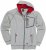 Adamo Michael Hoodie with Zipper Grey - Sviitrid ja dressipluusid - Meeste suured kapuutsiga jakid suurustes 2XL – 14XL