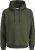 Jack & Jones Bradley Hoodie Dark Green - Sviitrid ja dressipluusid - Meeste suured kapuutsiga jakid suurustes 2XL – 14XL