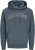 Jack & Jones CALEB Hoodie Blue - Sviitrid ja dressipluusid - Meeste suured kapuutsiga jakid suurustes 2XL – 14XL