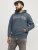 Jack & Jones CALEB Hoodie Blue - Sviitrid ja dressipluusid - Meeste suured kapuutsiga jakid suurustes 2XL – 14XL