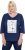 Ulla Popken Decorative Plant 3/4 Sleeve T-Shirt Ink Blue - Trükitud/pildiga T-särgid naistele - 