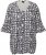 Ulla Popken Geometric Print Trumpet Sleeve Tee Black - Trükitud/pildiga T-särgid naistele - 