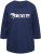 Ulla Popken Queens 3/4 Sleeve Graphic Tee Ink Blue - Trükitud/pildiga T-särgid naistele - 
