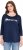 Ulla Popken Queens 3/4 Sleeve Graphic Tee Ink Blue - Trükitud/pildiga T-särgid naistele - 