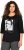 Ulla Popken Face 3/4 Sleeve Graphic Tee Black - Ulla Popken - 